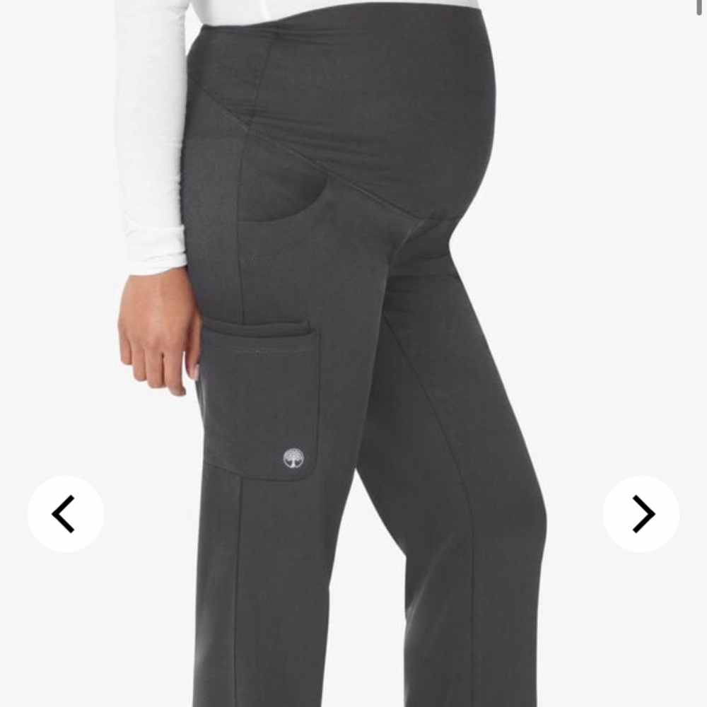 2 pairs Gray Maternity srub pants Xs petite